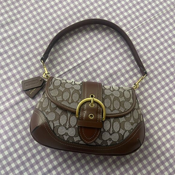 Coach Soho Flap Bag In Signature Jacquard - Picture 1 of 8